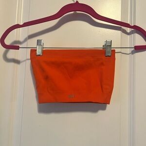 SET Active Bright Orange Ribbed Tube Top